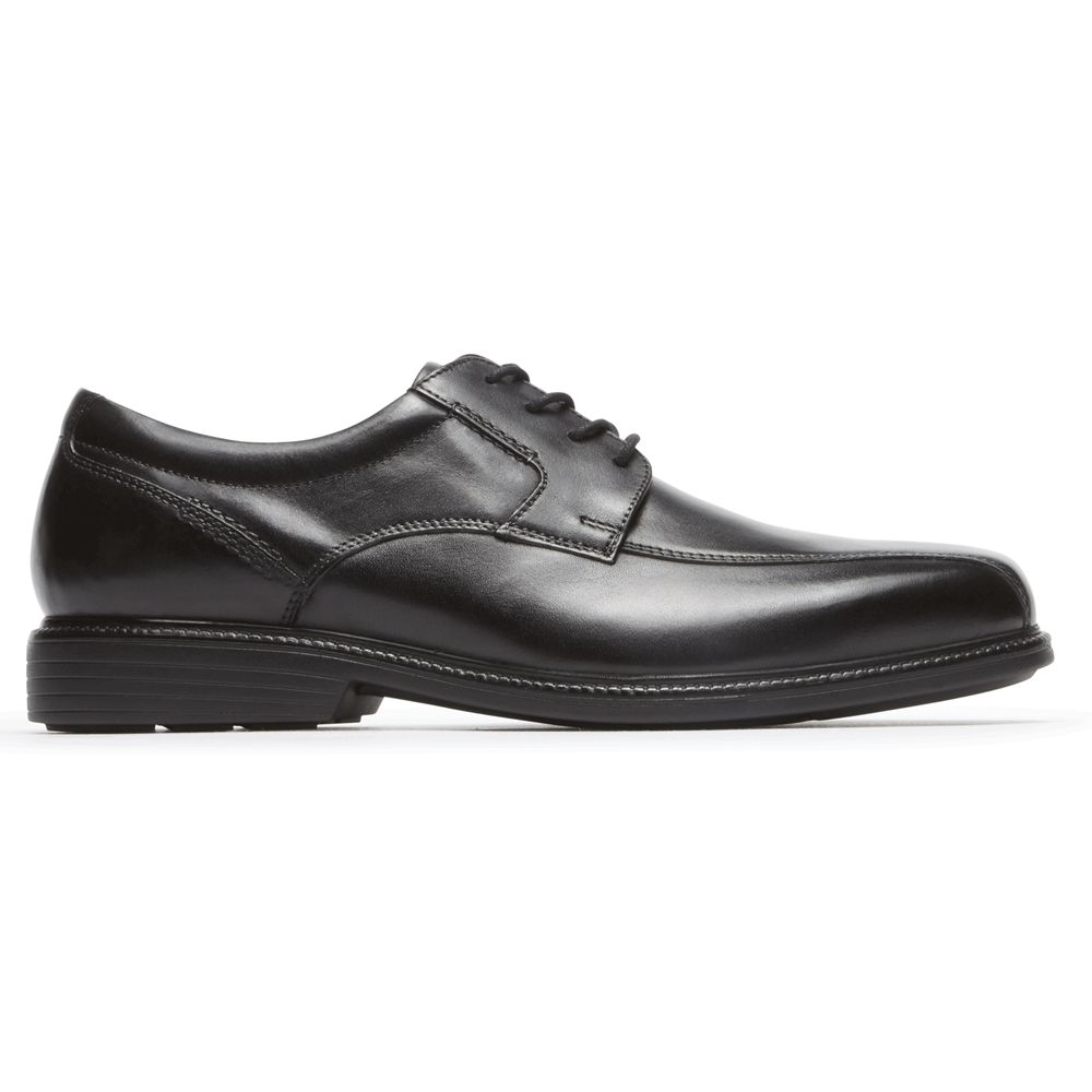 Rockport Charles Road Bike Toe - Mens Oxfords - Black - NZ (WCI-093415)